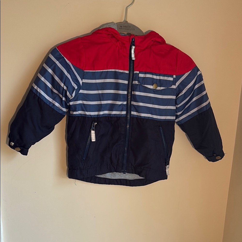 OshKosh B'gosh Red and Blue Hooded Raincoat